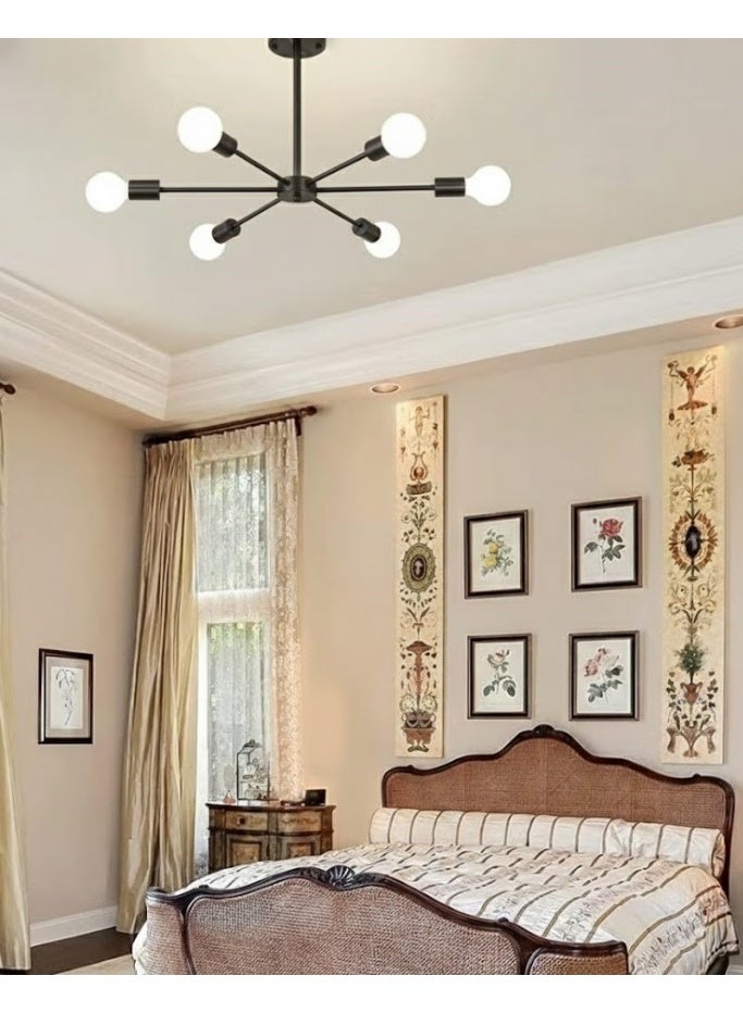 زوبا دوارا دلاية 6 لمبة اسود مودرن مناسبه لجميع الغرف والمساحات - Image 4